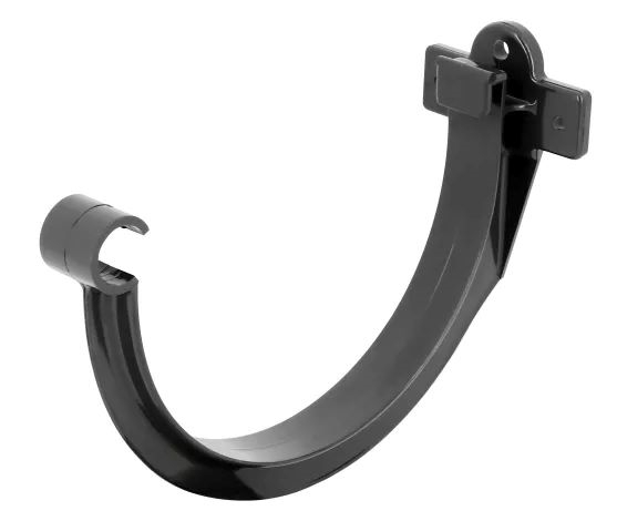 Crochet PVC pour gouttière demi-ronde de diamètre 33 mm, gris anthracite