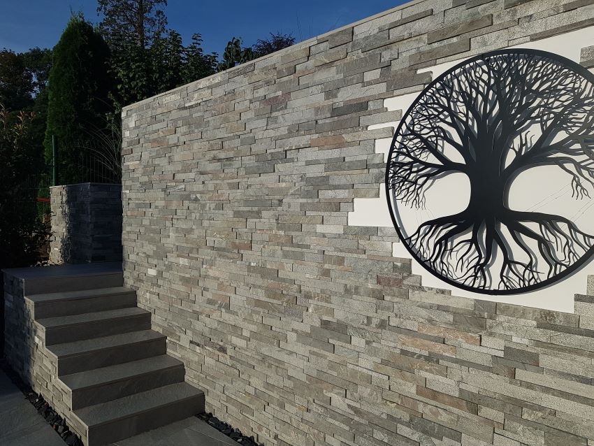 Plaquette de pairement en pierre Manhattan, format Z, 57 x 15 x ép 1 à 3 cm