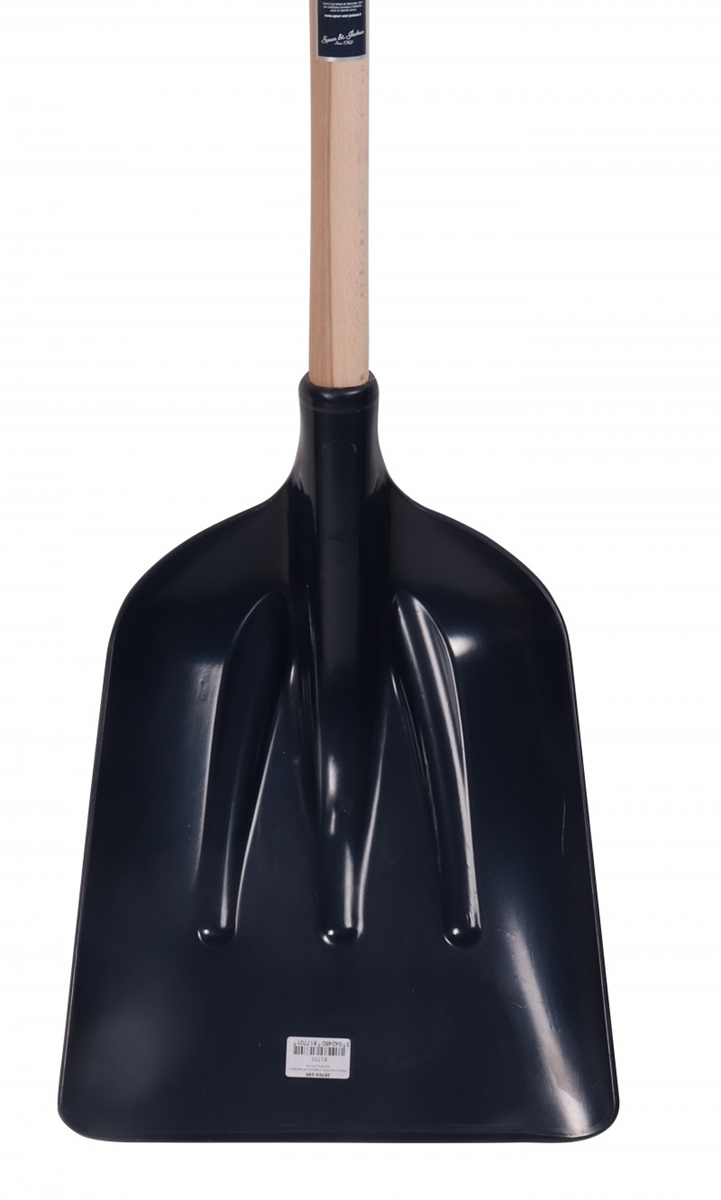 Pelle à neige en plastique nervurée, manche bois, longueur 120 cm