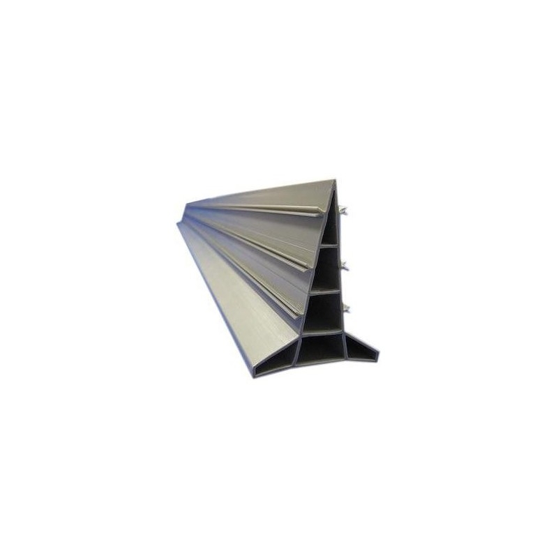 Règle PVC pour joint de dilatation, couleur gris, 5m x 80 mm