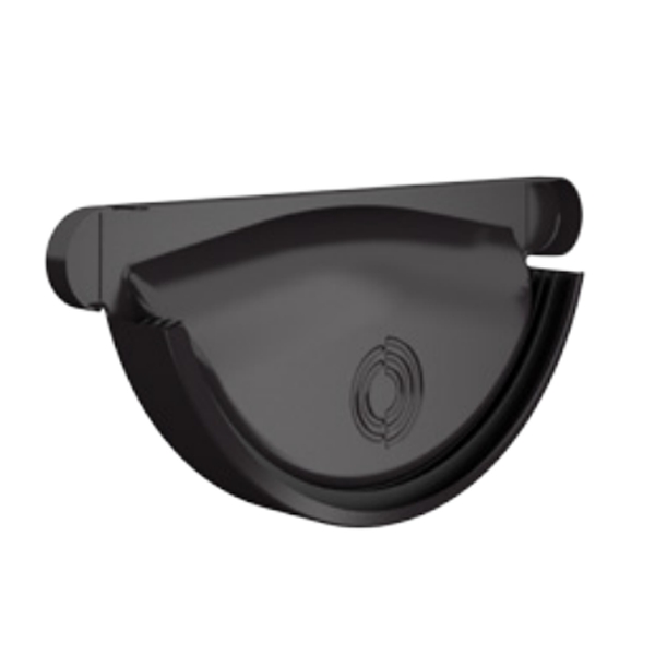 Fond de gouttière en acier laqué gris (RAL7016), agrafable, 33 cm