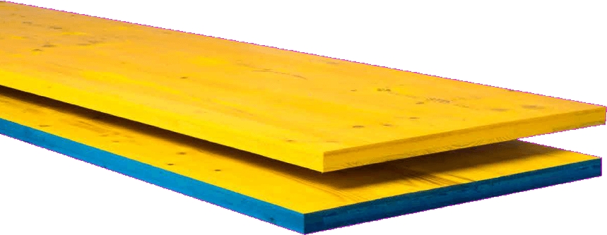 Panneaux de coffrage en bois tricollé, larg.50 x ép.2,7 cm