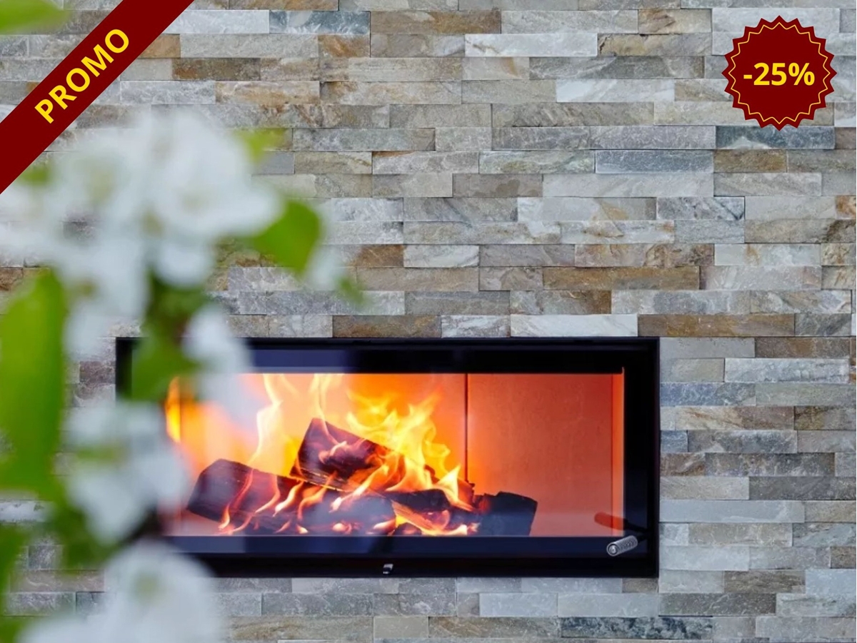 Parement en pierre naturelle Inka, coloris jaune, L.55 x l.15 x ép.1.5 à 2.5 cm