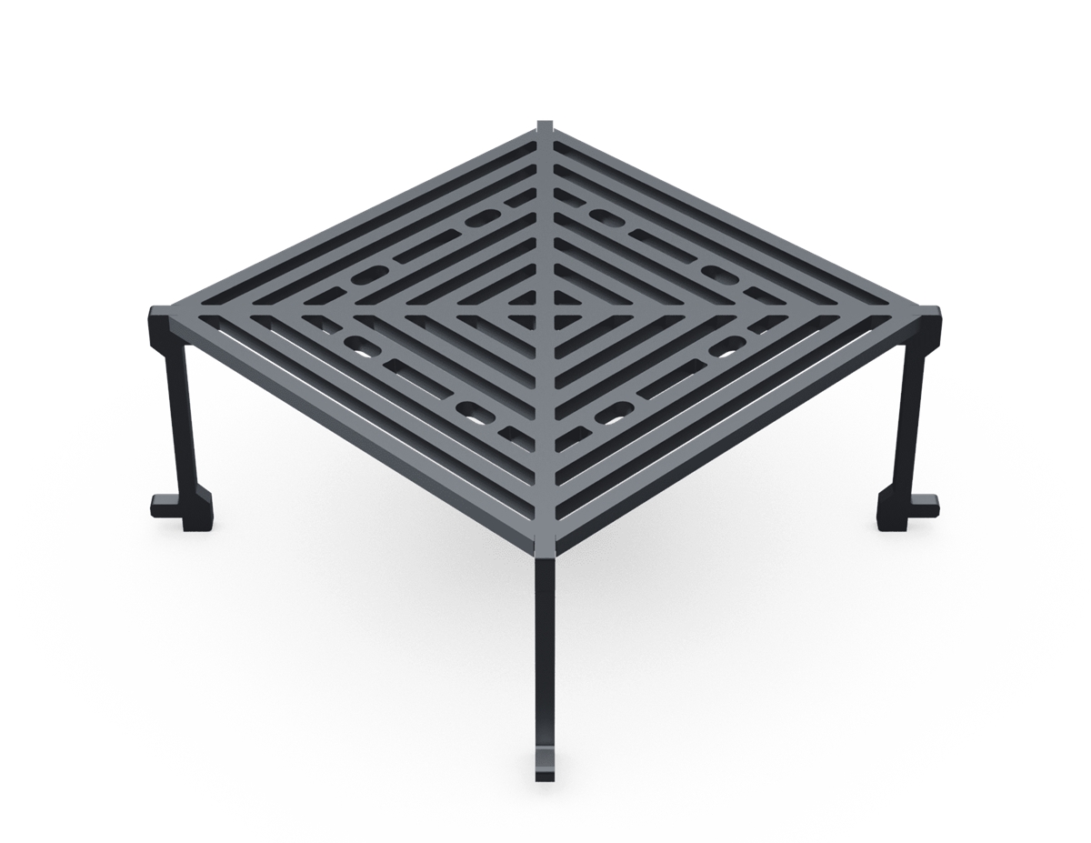 Grille carré en acier 8 mm pour brasero cevenol