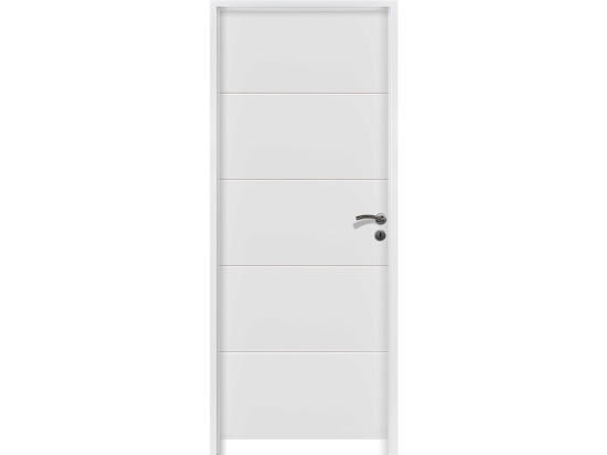 Bloc porte matricé Arkose, huisserie 90x57 mm, à recouvrement, largeur 73 cm