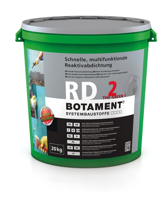 Système d'étanchéité murs et sols extérieurs RD2 botament, seau de 20 kg