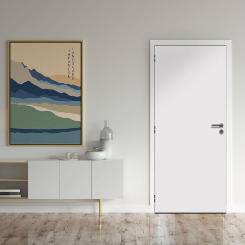 Bloc porte Isogyl coupe feu 30 min, huisserie 90x57 mm, 1 point, larg. 83 cm