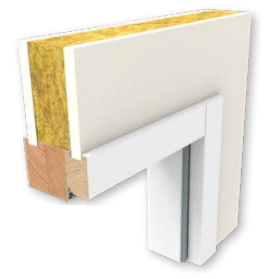 Kit huisserie seule pour porte acoustique ou coupe feu de 73 cm, sect.116x57 mm