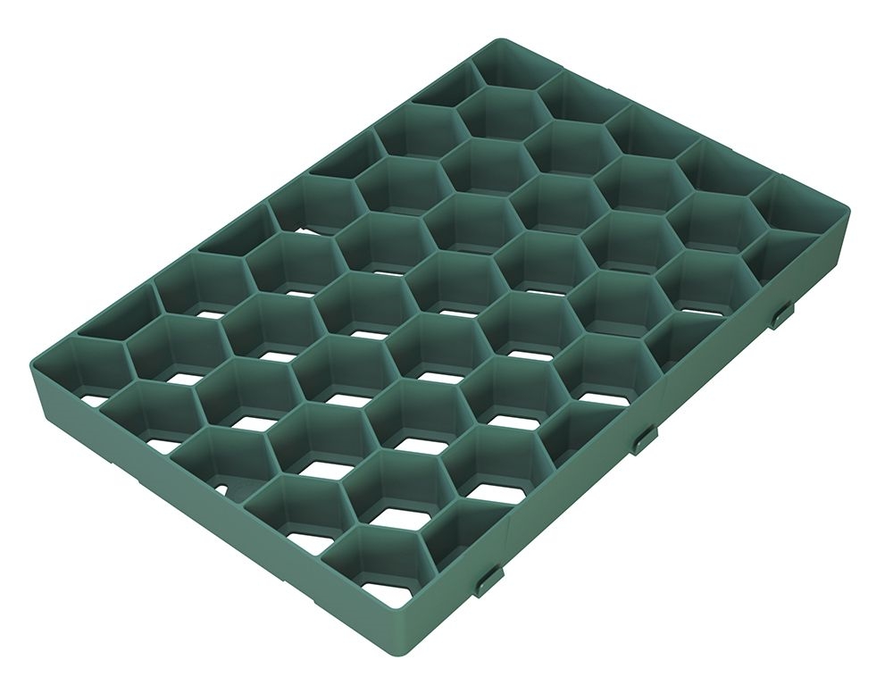 Dalle à engazonner pour parking perméables, Urbanit, plaque recyclée 48 x 32 cm