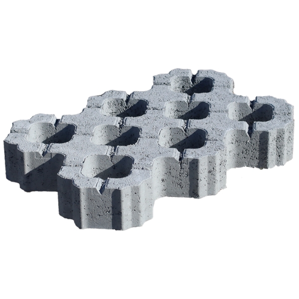 Dalle à engazonner en béton, modèle Dalpré, 50 x 33 x ép.8 cm