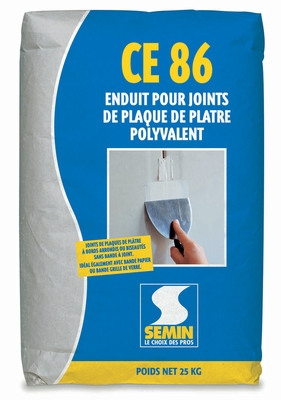 Enduit pour joint sans bande, CE86, sac de 25 kg