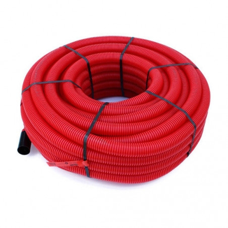 Gaine TPC pour réseaux enterrés, diam 40 mm, couleur rouge (électricité)
