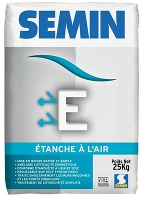 Enduit d'étanchéité à l'air semin E, sac de 25 kg