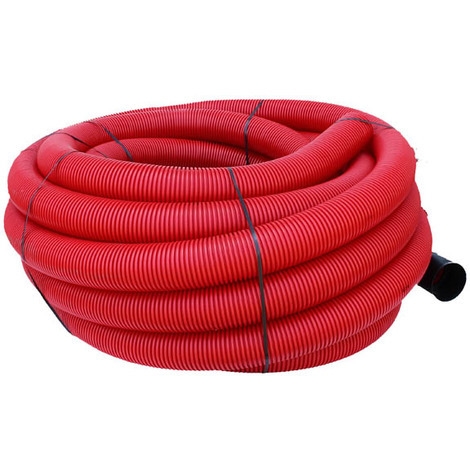 Gaine TPC pour réseaux enterrés, diam 63 mm, couleur rouge (électricité)