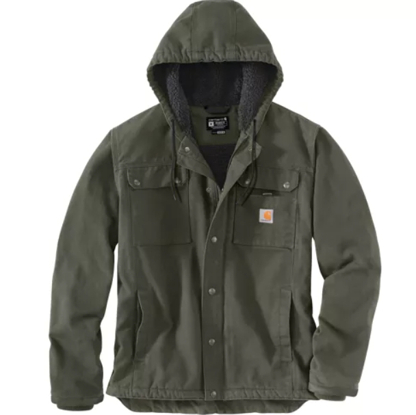 Blouson à capuche Carhartt, modèle BARLETTE, couleur vert