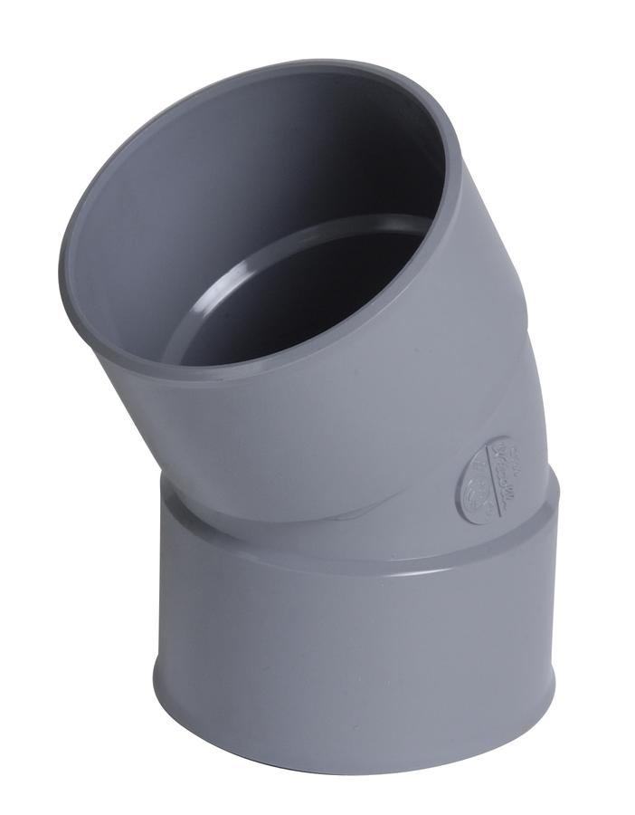 Coude 30° en PVC, femelle/femelle, diamètre 100