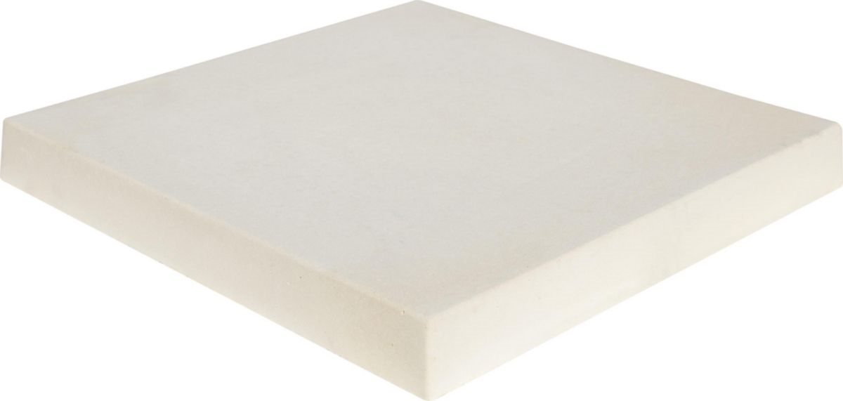 Chapeau de pilier en pierre naturelle Créma Sinai, plat, 45 x 45 x 5 cm