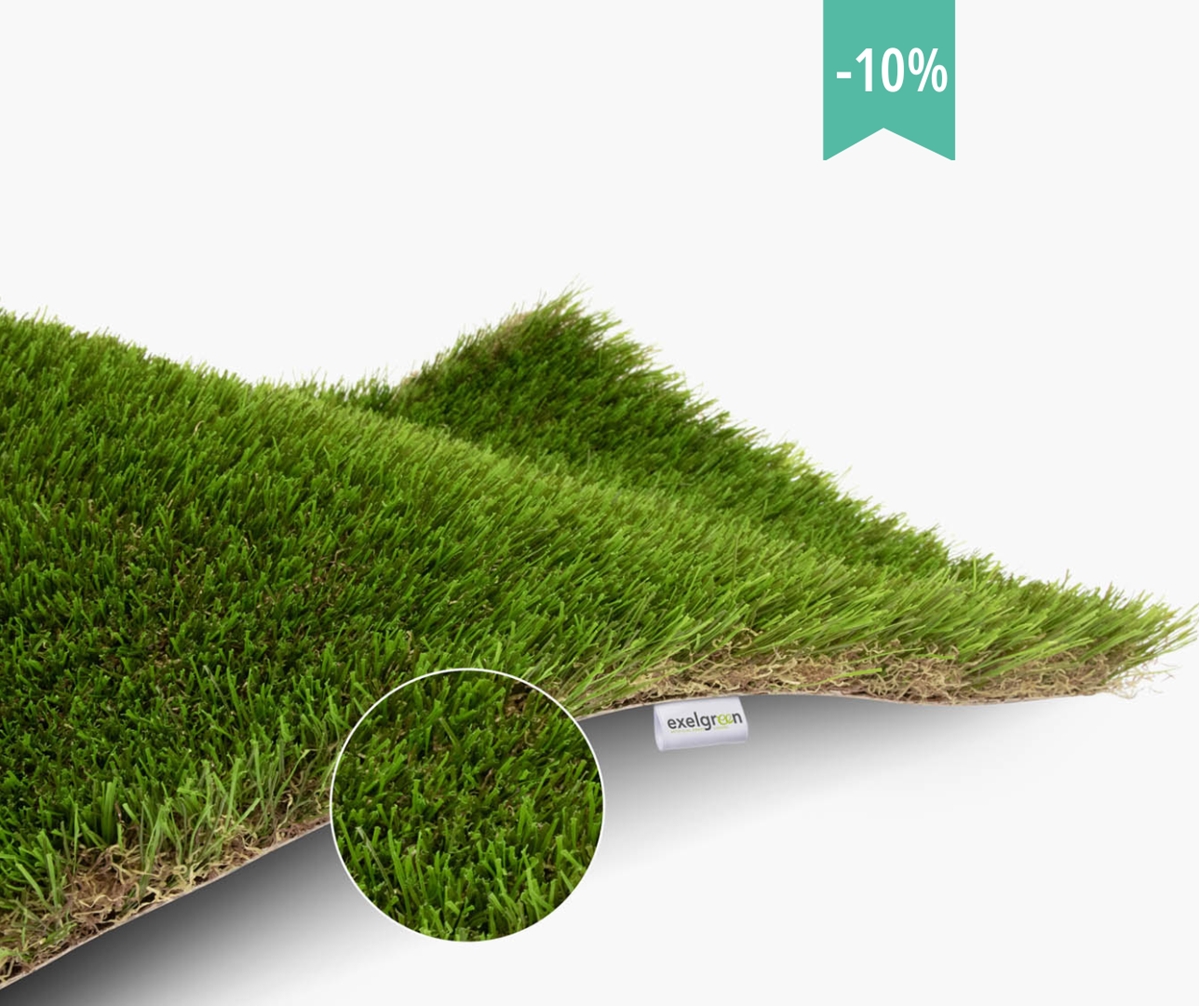 Gazon synthétique Olympéa, hauteur de fil de 40 mm, larg.2m, long. libre