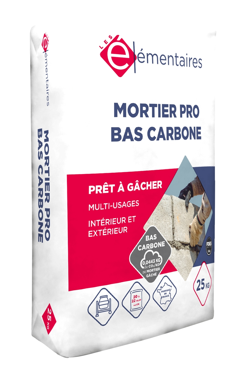 Mortier prêt à l’emploi Élémentaires, dosage 300kg au m3, Sac de 25 kg