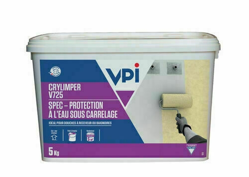 Imperméabilisant sous carrelage v725 Crylimper, seau de 5 kg