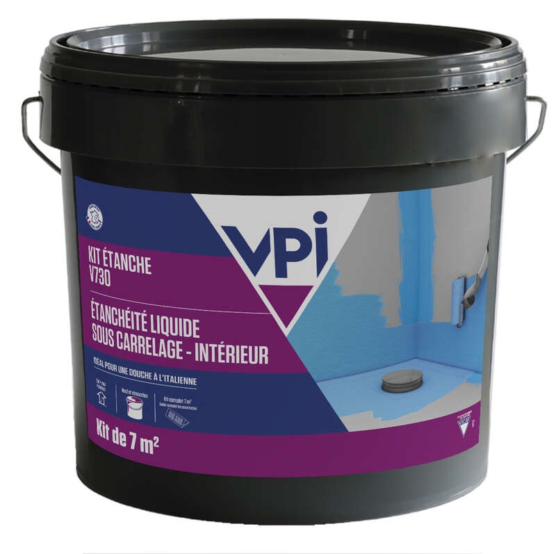 Kit d'étanchéité pour douche à l'italienne, V730, 7 m2