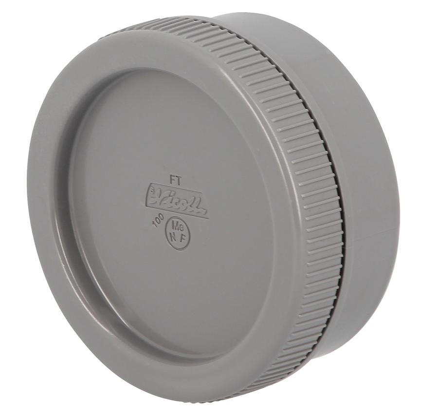 Tampon de visite PVC, male/femelle, diamètre 100 avec son bouchon