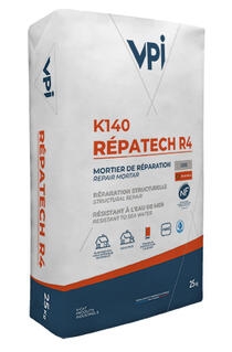 Mortier de réparation K140 Repatech fibré, sac de 25 kg