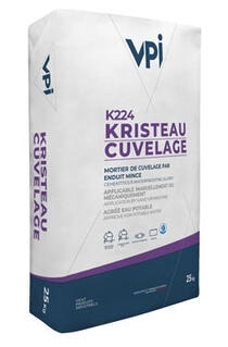 Mortier de cuvelage Kristeau k224, gris, sac de 25 kg