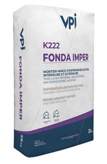 Mortier mince imperméabilisant k222 Fonda, sac de 25 kg