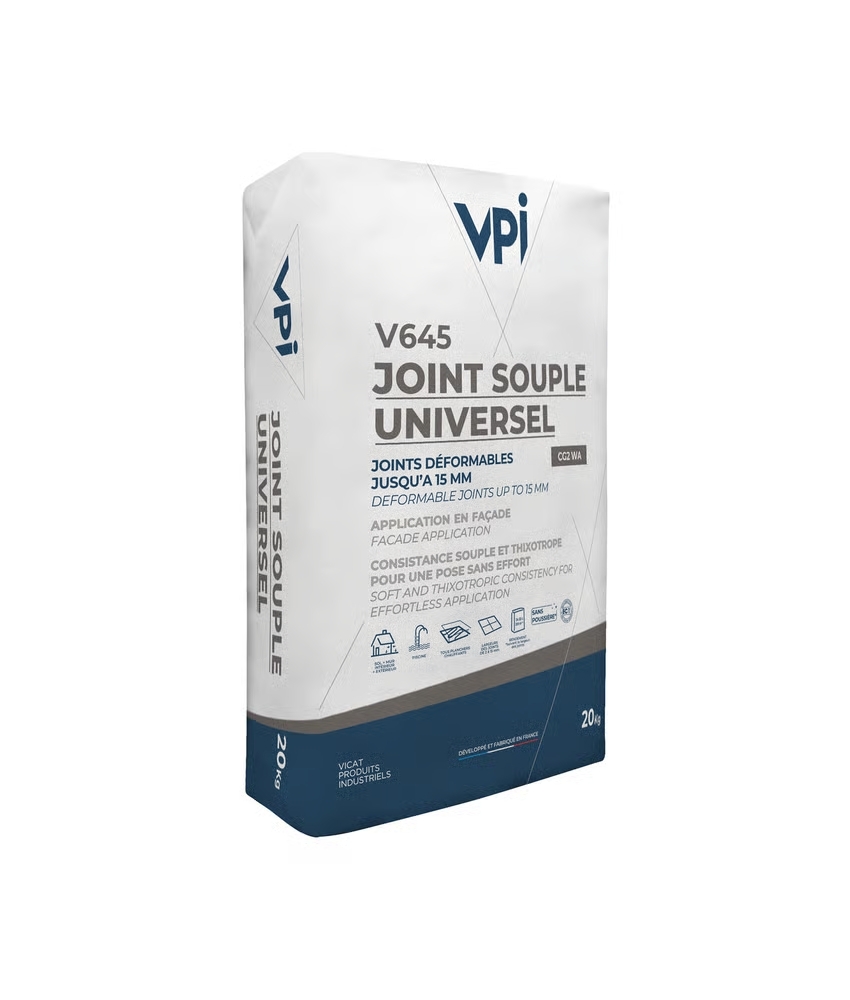Mortier joint hydrofuge souple pour dallage V645 cérajoint universel,sac de 20kg