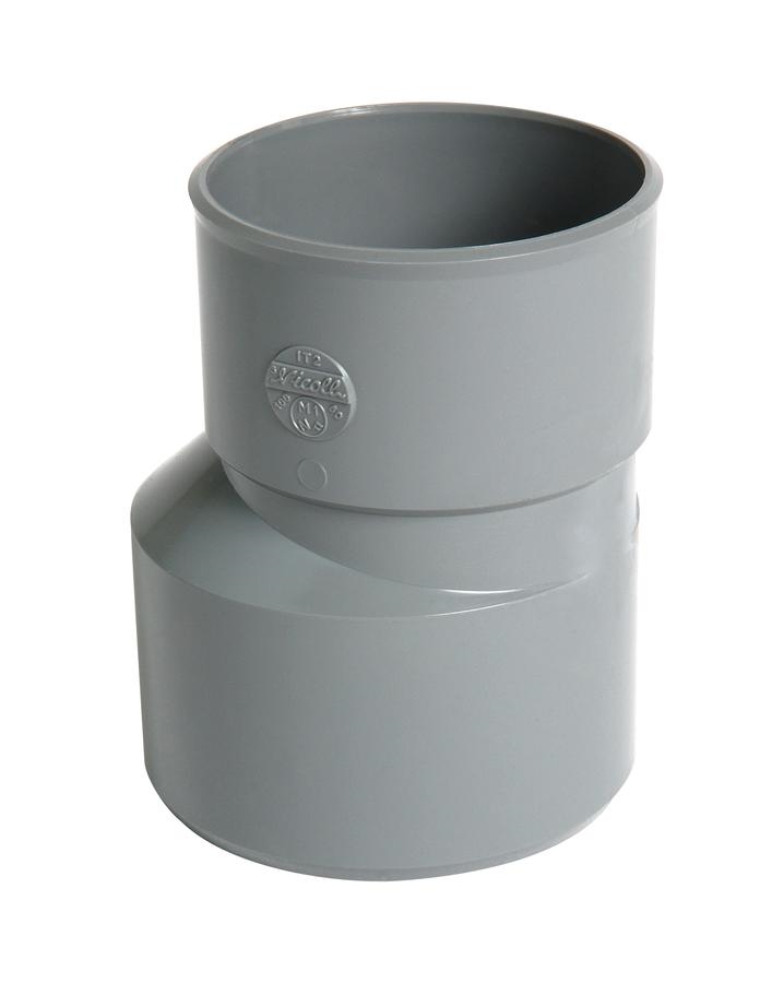 Réduction excentrée en pvc, male/femelle, diamètre 50/40 mm