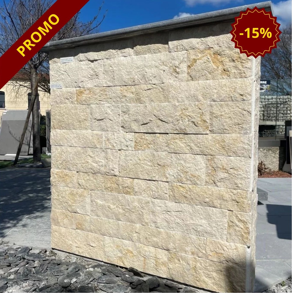 Plaquette de parement en pierre naturelle Kemet, longueur libre