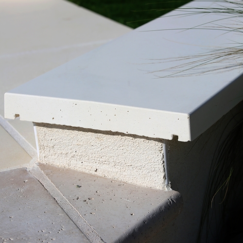 Couvertine de mur en béton, plate L.50 x l.30 x ép.4 cm