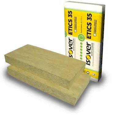 Panneau de laine de roche ETICS35 pour ITE sous enduit, 120 x 60 cm