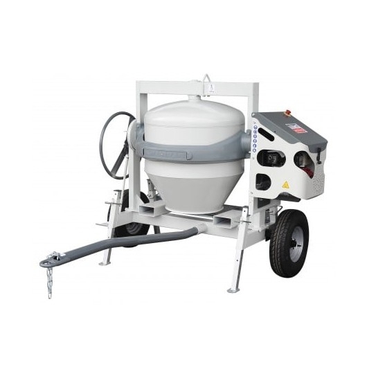 Bétonnière électrique professionnelle ST350, tractable, capacité de 340L