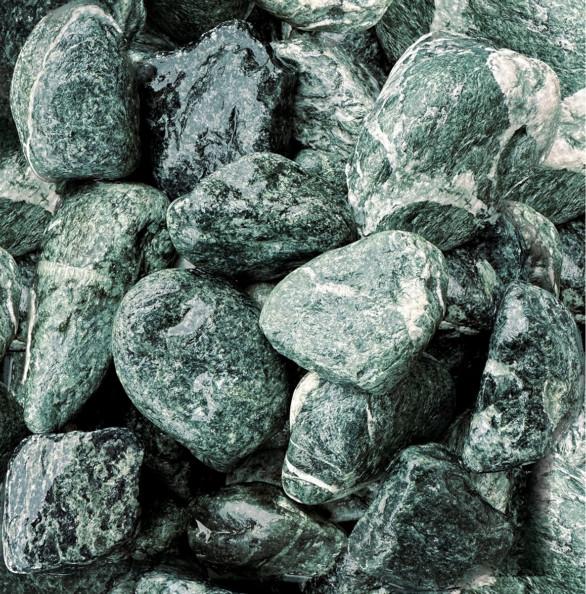 Galet 40/60 décoratif roulé vert Big Bag de 500kg