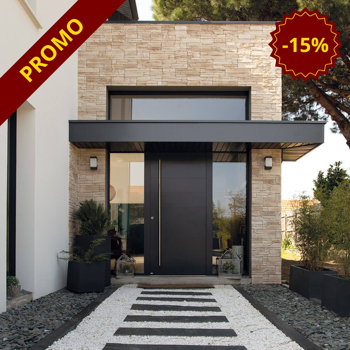 Parement en pierre reconstituée Rocky Mountain, Ton naturel