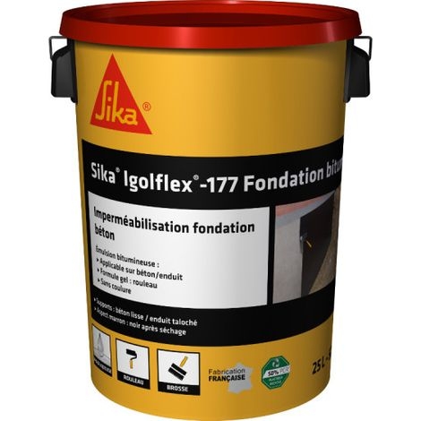 Complément d'imperméabilisation Sika Igolflex-177 Fondation Bitume, seau de 25l