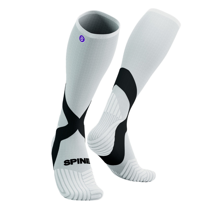 Chaussettes hautes blanches/noires Spinergy X