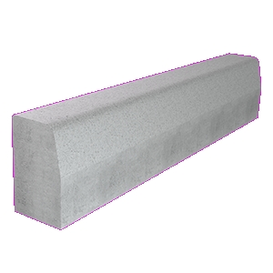 Bordure béton pour trottoir T1, L.100 x l.12 x ht.20 cm