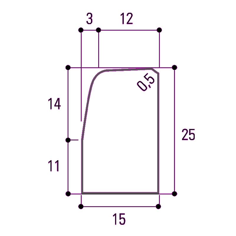 Bordure T2 granitée basalte CE NF