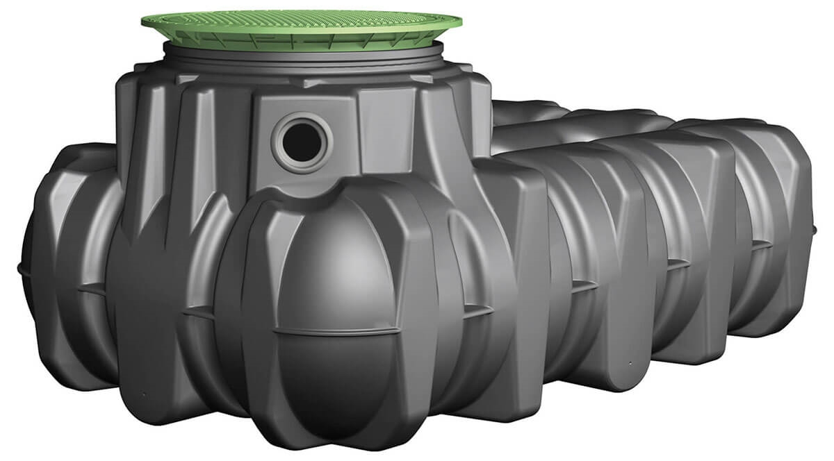 Cuve de stockage des eaux pluviales, extra-plate à enterrer, 5000 Litres