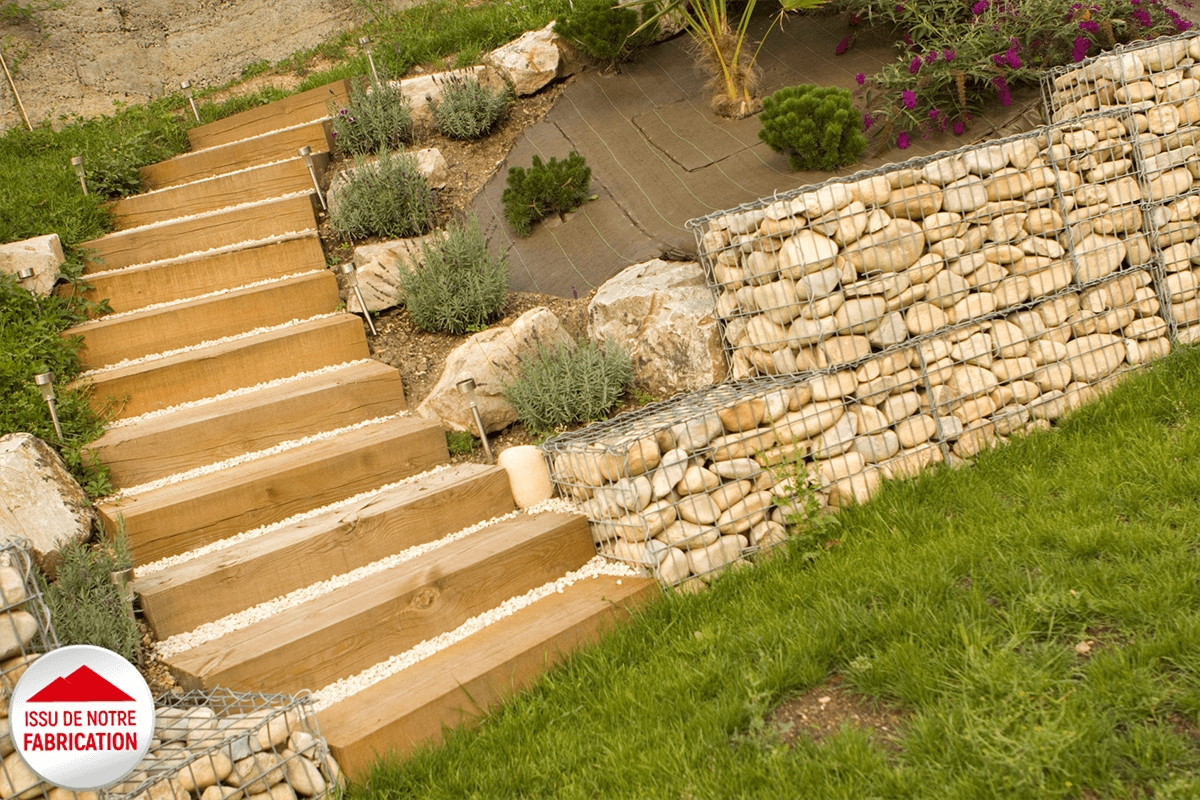 Gabion pré rempli et prêt à poser, galet du rhône 80 - 150 mm