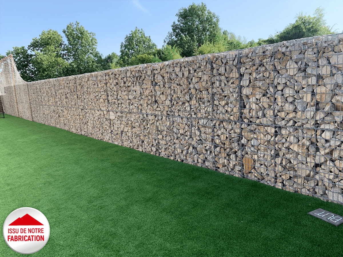 Gabion pré rempli et prêt à poser, pierre gris nuancé 80-120 mm