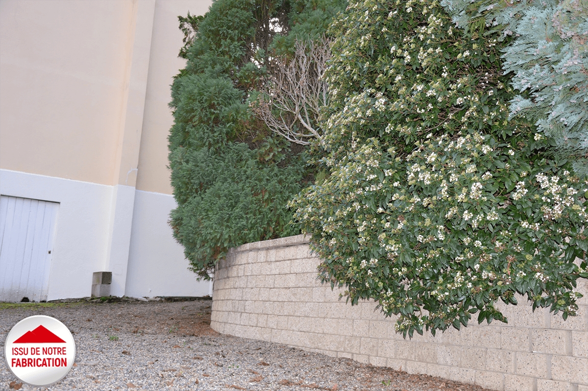 Bloc de soutènement béton décoratif Thomur, L.20 x l.50 x h.12,5 cm