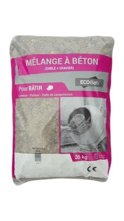 Mélange à béton gris, sac de 35 kg
