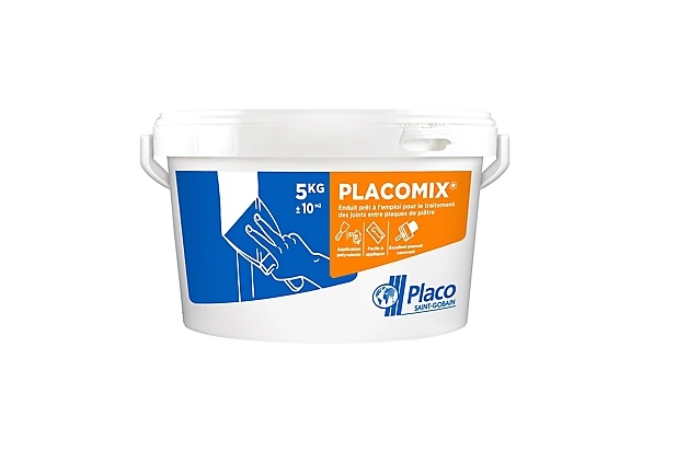 Enduit pour joint prêt à l'emploi placomix, seau de 5 kg