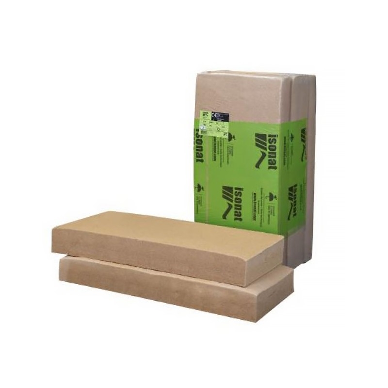 Panneau d'isolation en fibre de bois, Flex 40, semi rigide, 122 x 58 cm