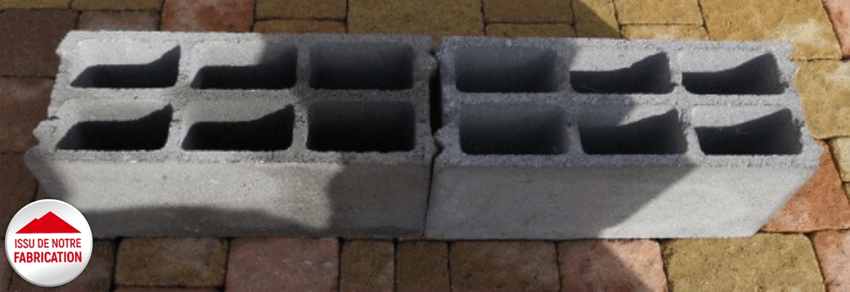 Moellons méga creux emboitables B40, L.50 x l.20 x ht.25 cm