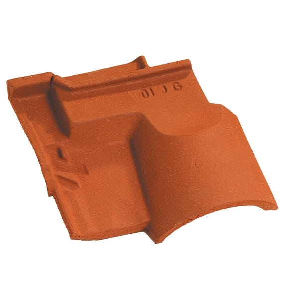 Tuile sous-faitière 1/2 pureau OMEGA 10, couleur rouge